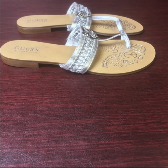 GUESS by Marciano Toe Ring Strap Slide Silver - Picture 4 of 5